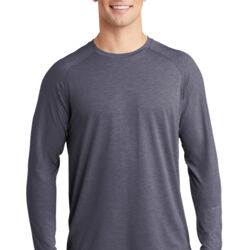 PosiCharge ® Long Sleeve Tri Blend Wicking Raglan Tee Thumbnail