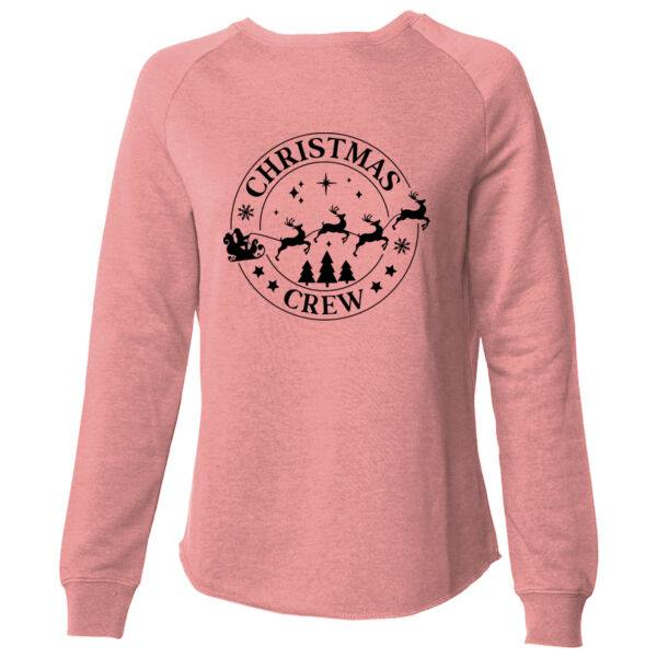 Christmas Crew - Women's California Wave Wash Crewneck Sweatshirt 2 Thumbnail