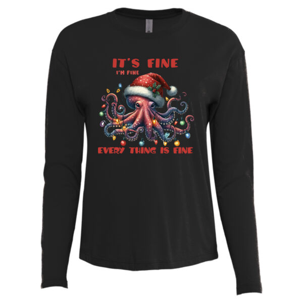 It's Fine I'm Fine - Women's Cotton Relaxed Long Sleeve T-Shirt Thumbnail