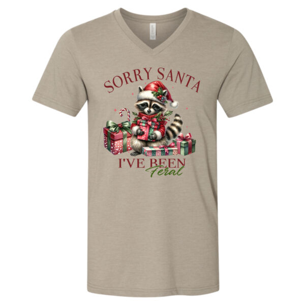 I've Been Feral Short Sleeve - Heather CVC V-Neck Tee Thumbnail