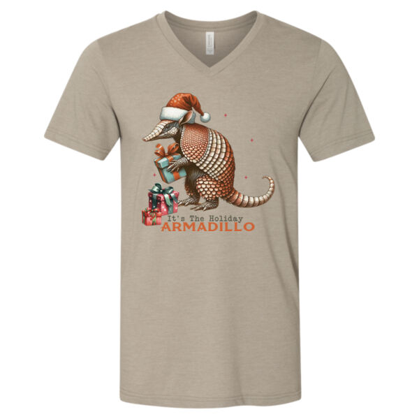 Holiday Armadillo - Heather CVC V-Neck Tee Thumbnail