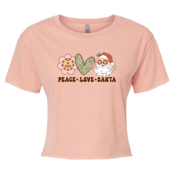 Peace Love Santa - Women's Festival Crop Top Thumbnail
