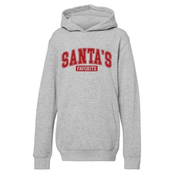 Santa's Favorite - Youth Triblend Fleece Hooded Sweatshirt Thumbnail