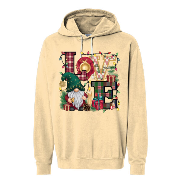 Love - Garment-Dyed Lightweight Fleece Hooded Sweatshirt Thumbnail