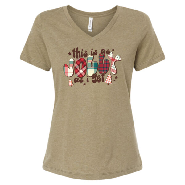 As Jolly As I Get - Women's Relaxed Heather CVC V-Neck Tee Thumbnail