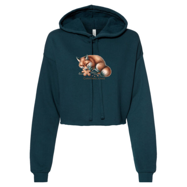 Christmas Junkie - Women's Crop Fleece Hoodie Thumbnail