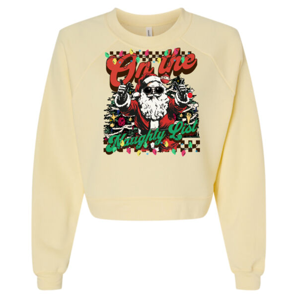 On the Naughty List - Women's Raglan Pullover Fleece Thumbnail
