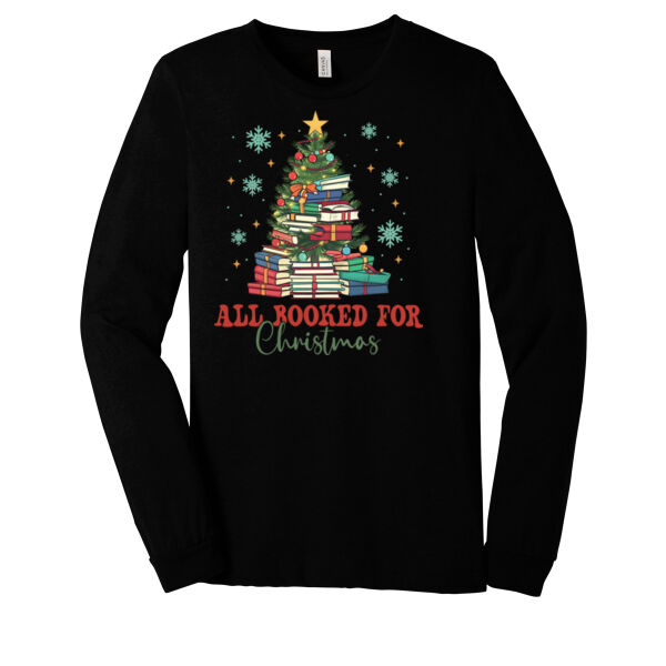 All Booked For Christmas - Unisex Triblend Long Sleeve Tee Thumbnail