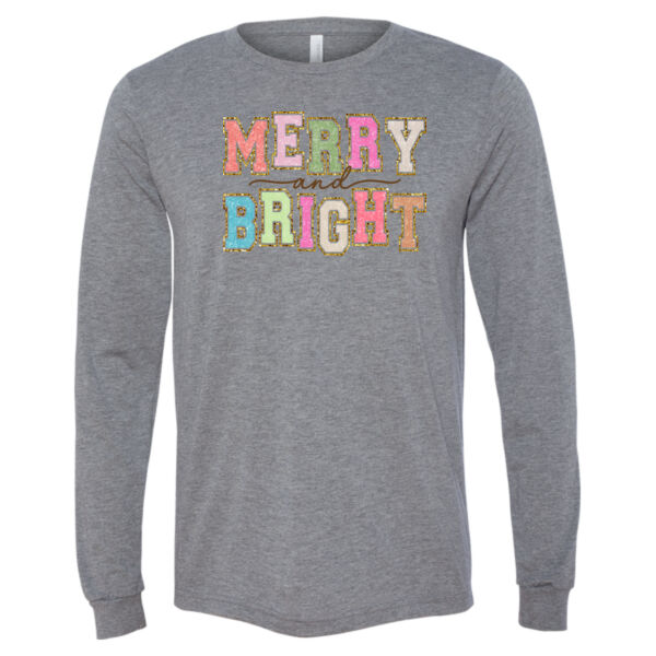 Merry and Bright - Triblend Long Sleeve Tee Thumbnail