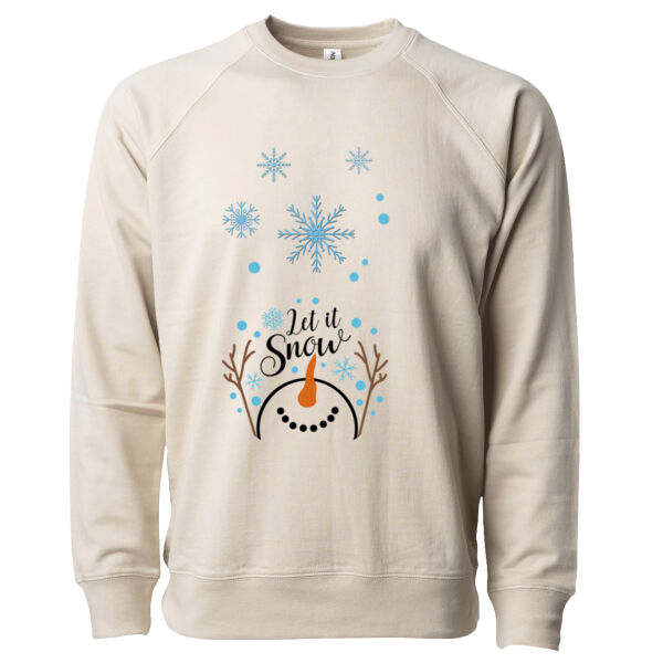 LET IT SNOW (snowflakes may vary) - Icon Lightweight Loopback Terry Crewneck Sweatshirt Thumbnail